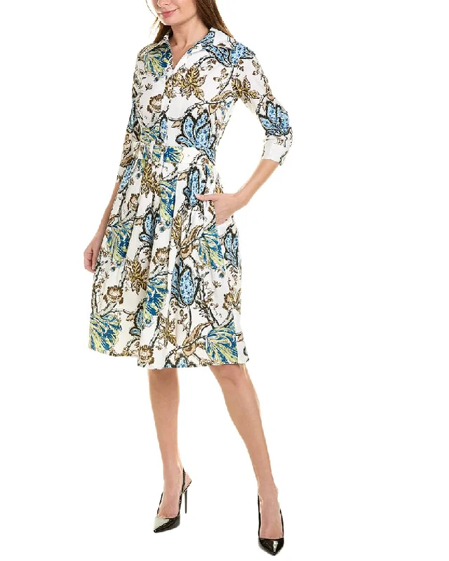 Samantha Sung Audrey 1 3/4-Sleeve Shirtdress