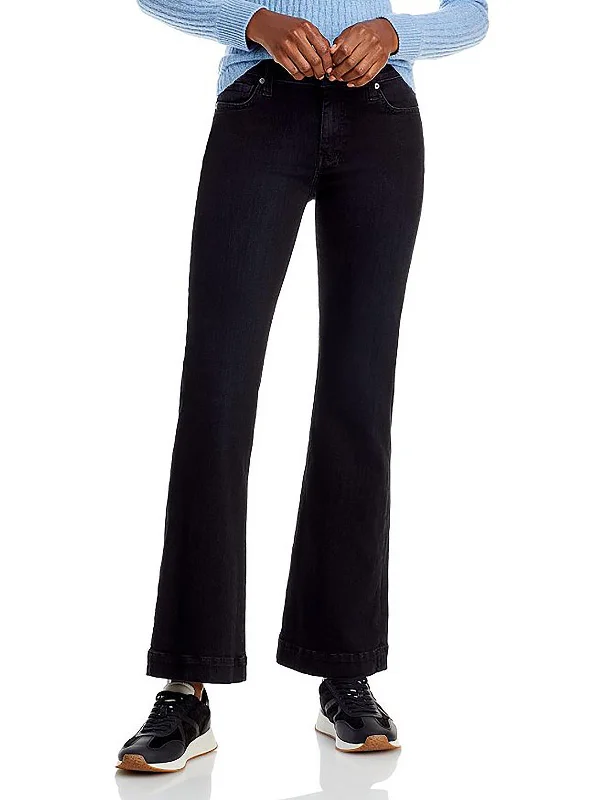 Tailorless Dojo Womens Low-Rise Dark Wash Wide Leg Jeans