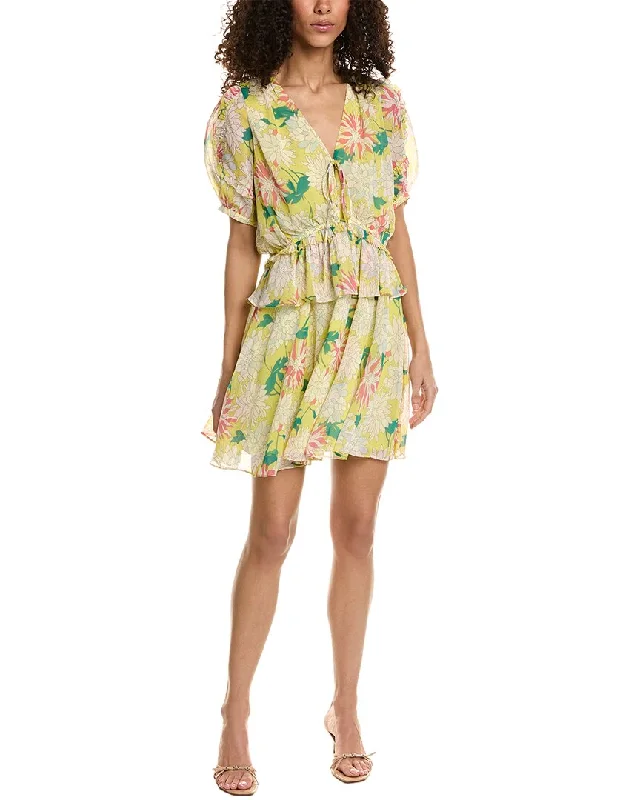 Ted Baker Puff Sleeves Mini Dress