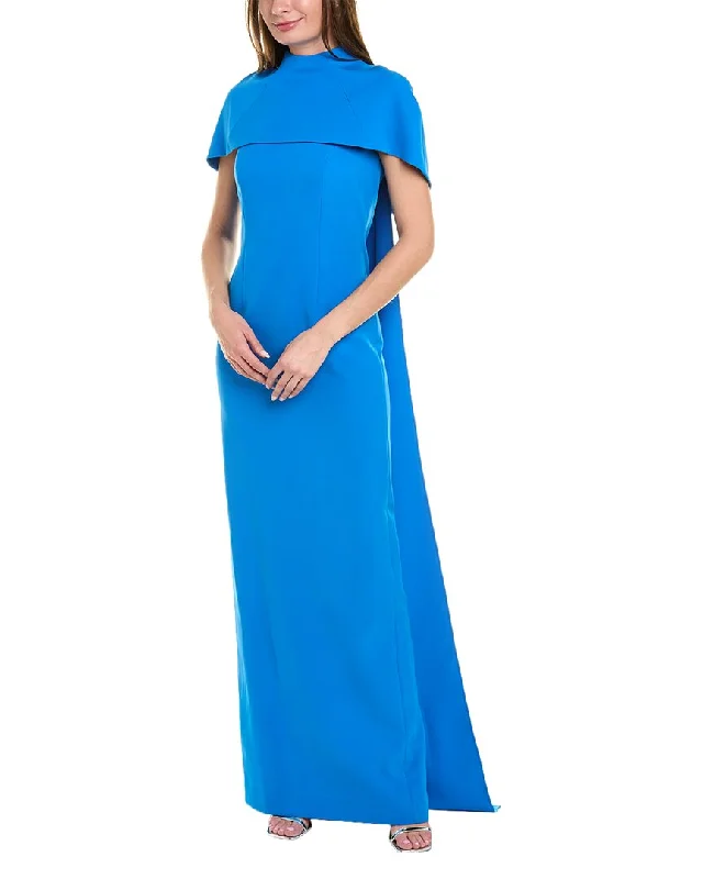 Teri Jon by Rickie Freeman Capelet Column Gown