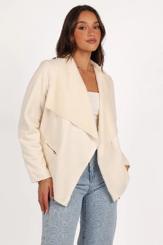 Lopez Faux Sherling Jacket - Cream