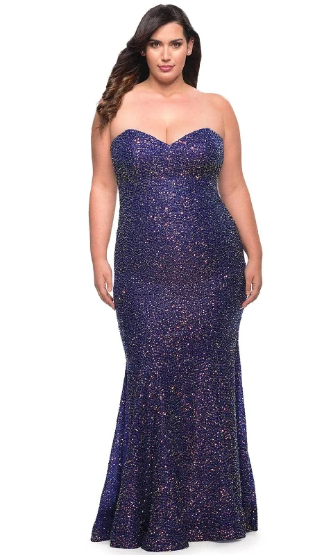 La Femme 30774 - Strapless Sequin Mermaid Dress