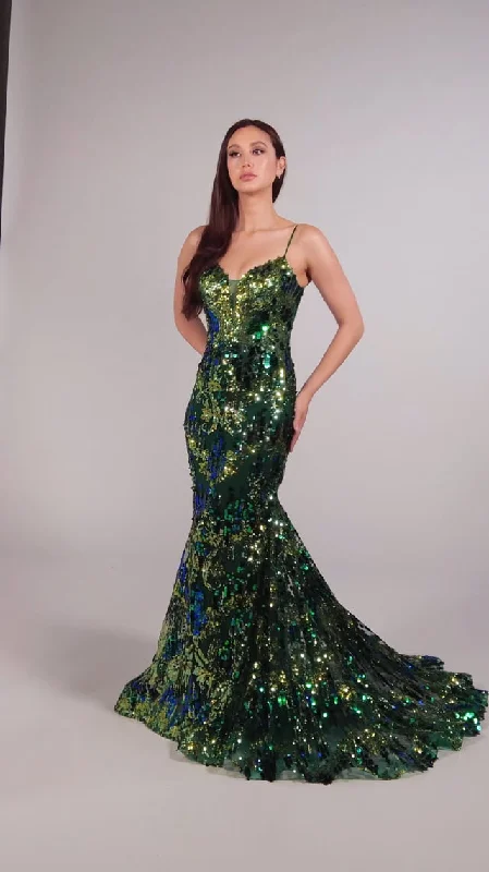 Ellie Wilde Sequin Mermaid Prom Dress EW35228